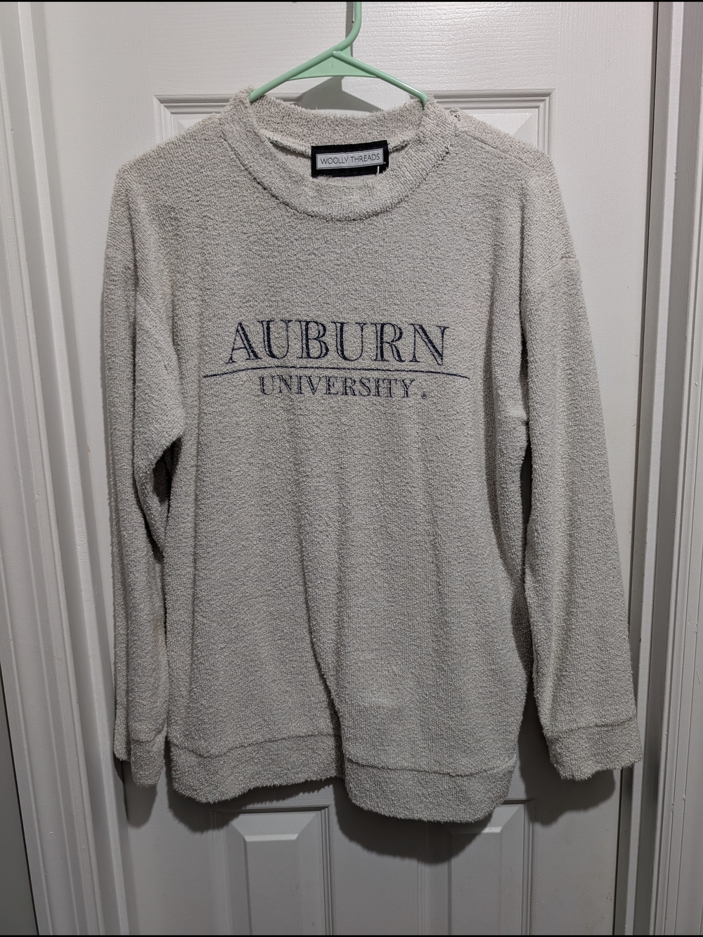 Woolly Threads Auburn University Textured Crewneck Sweatshirt - Ivory